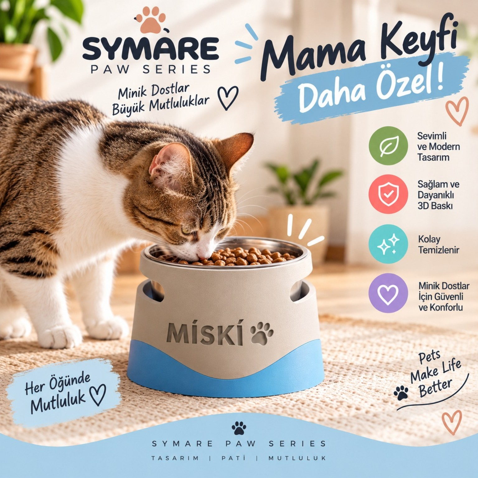 Miska Mama Kabı - SYMARE Paw Series