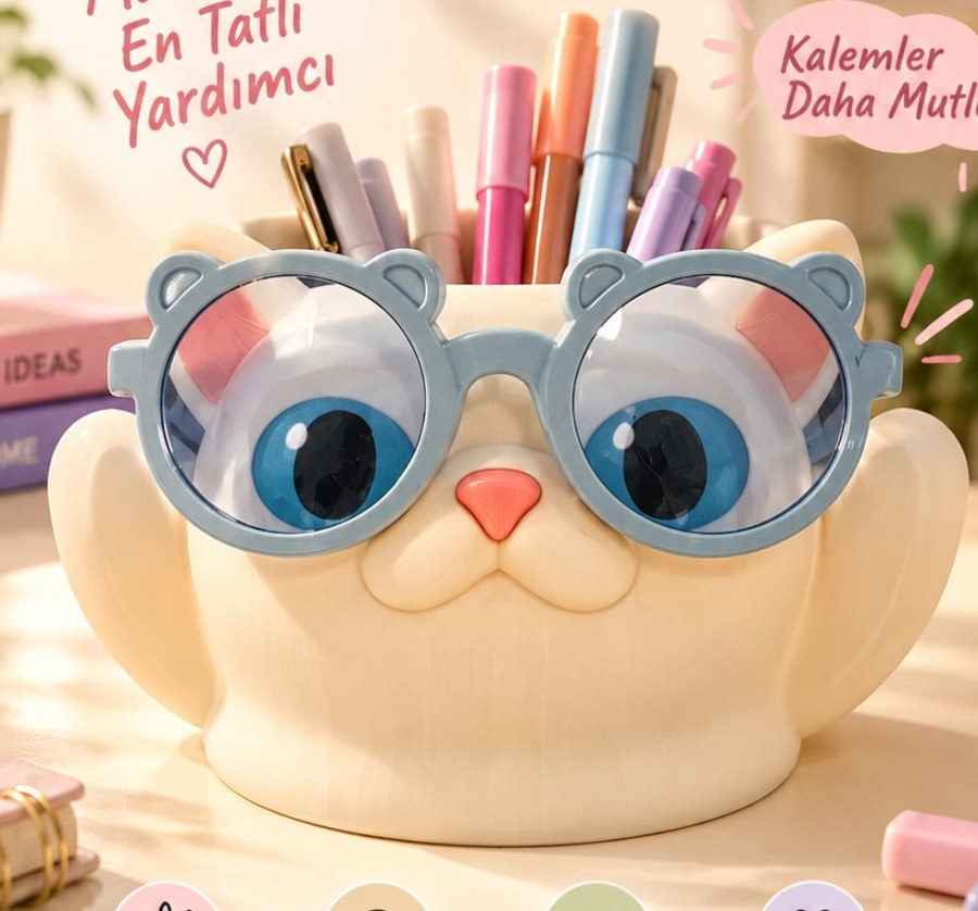 Bilgin Kedi – Kalemlik - SYMARE Fun Series